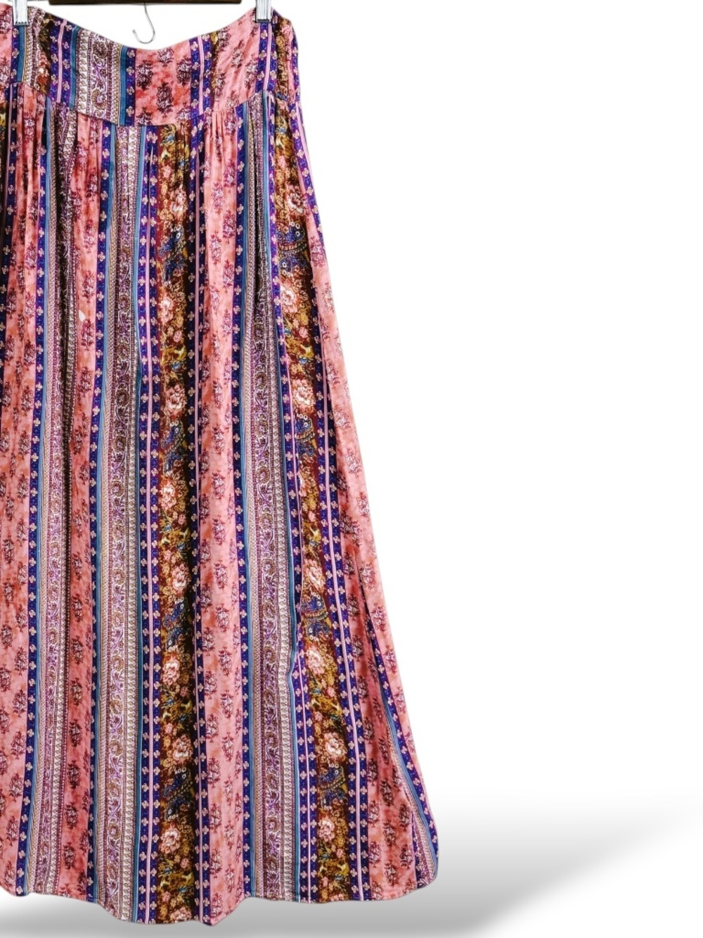 earthbound trading co maxi boho hippie countryside multicolor women's skirt XL - Picture 3 of 9